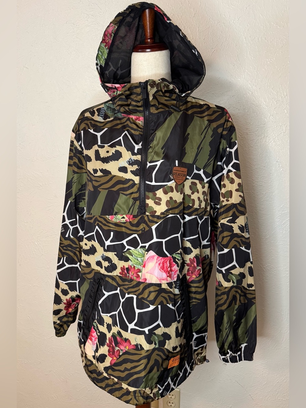 Reason Mixed Media Mesh-Lined Jacket M